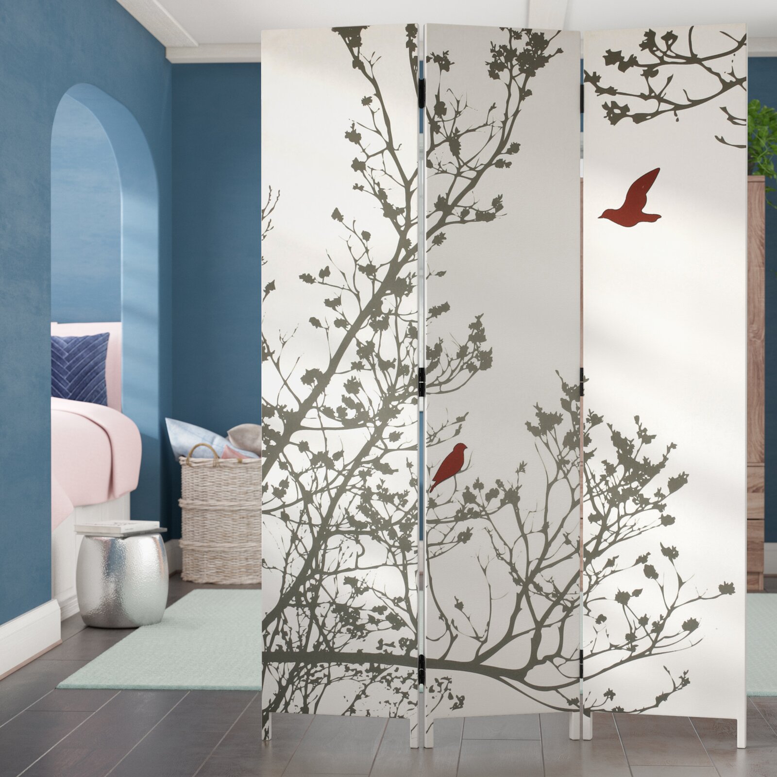 Ivy Bronx Sarratt 47.2441'' W x 70.8661'' H 3 - Panel Folding Room Divider & Reviews Ivy Bronx Sarratt 47.2441'' W x 70.8661'' H 3 - Panel Folding Room Divider & Reviews
